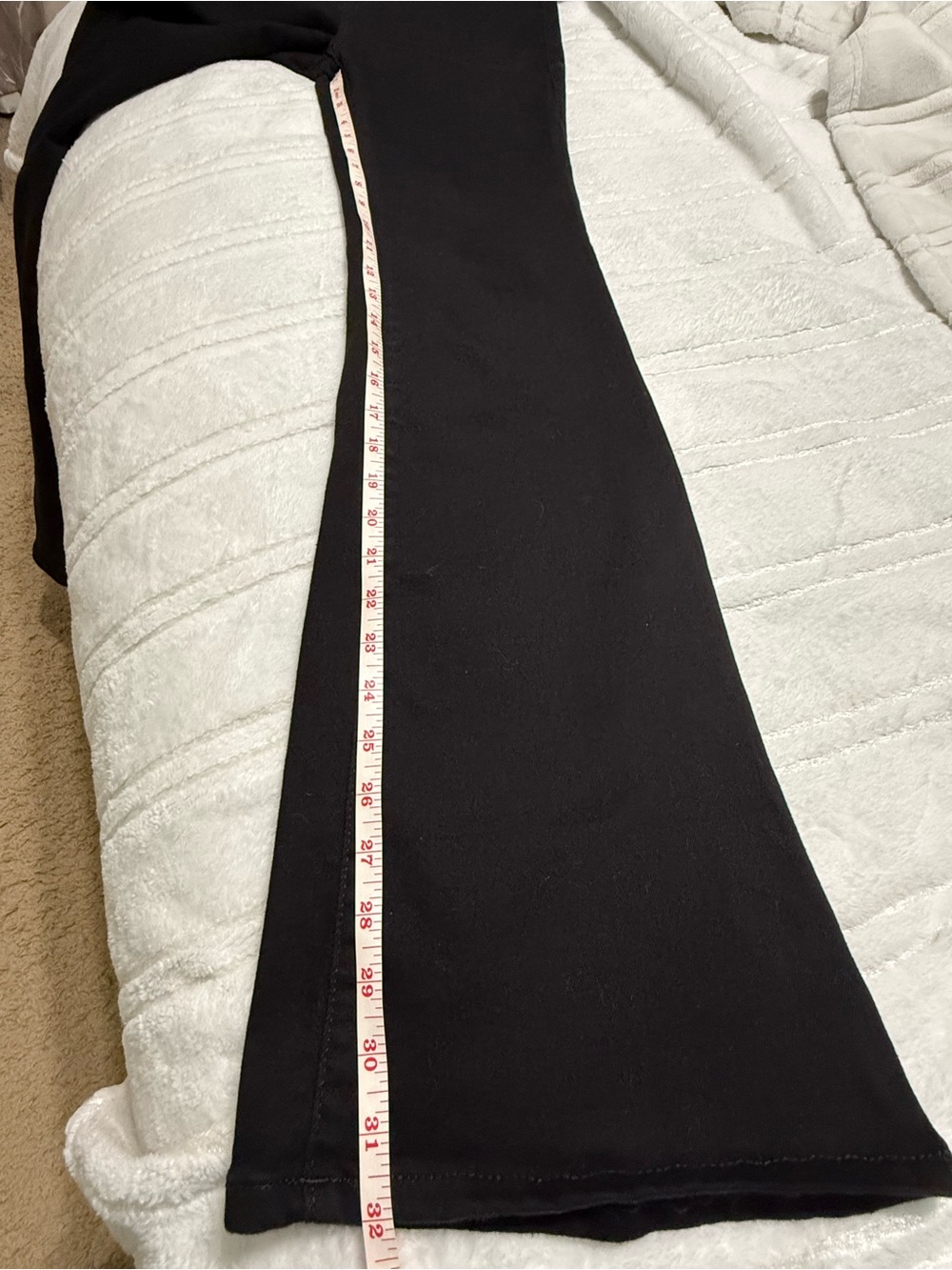 Good American Black High-Rise Flare Jeans with Button-Fly - Picture 9 of 9